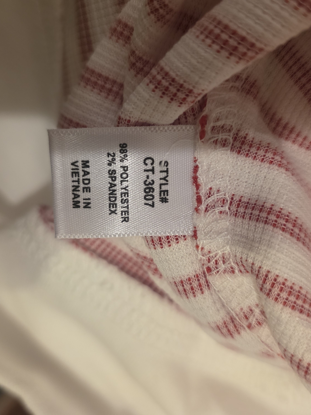 Zenana Outfitters Red & White Striped Wide-Leg Pant And Top Set with Collar - Picture 5 of 5